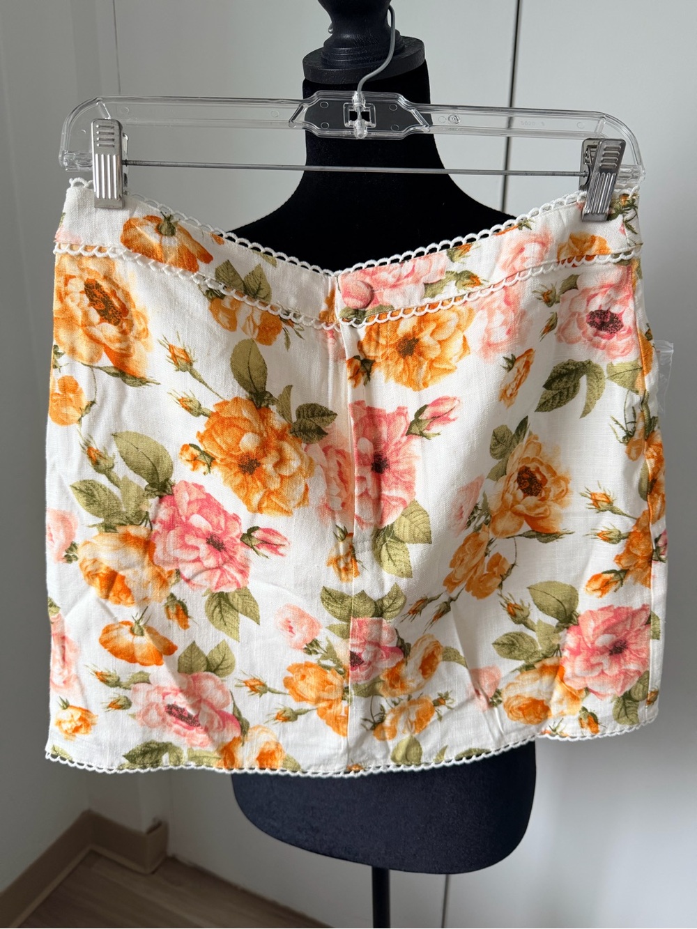 Aqua Floral Skirt